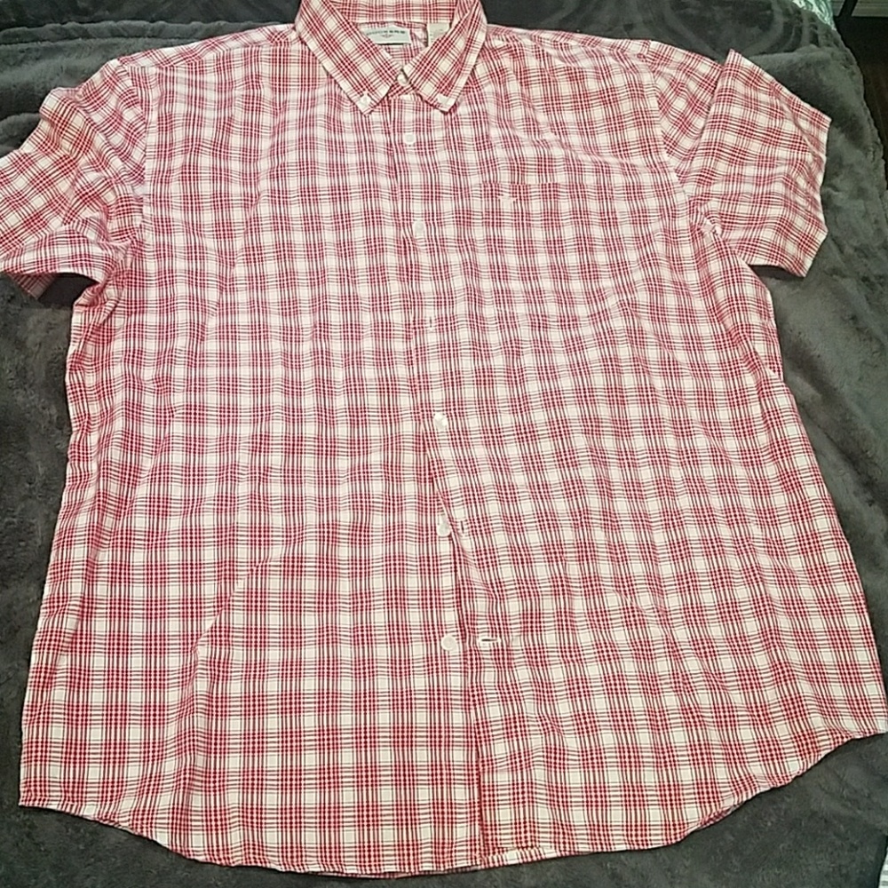 NWOT Dockers | Red & White | Plaid | Short Sleeve